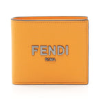 Fendi Leather Bifold Wallet Orange