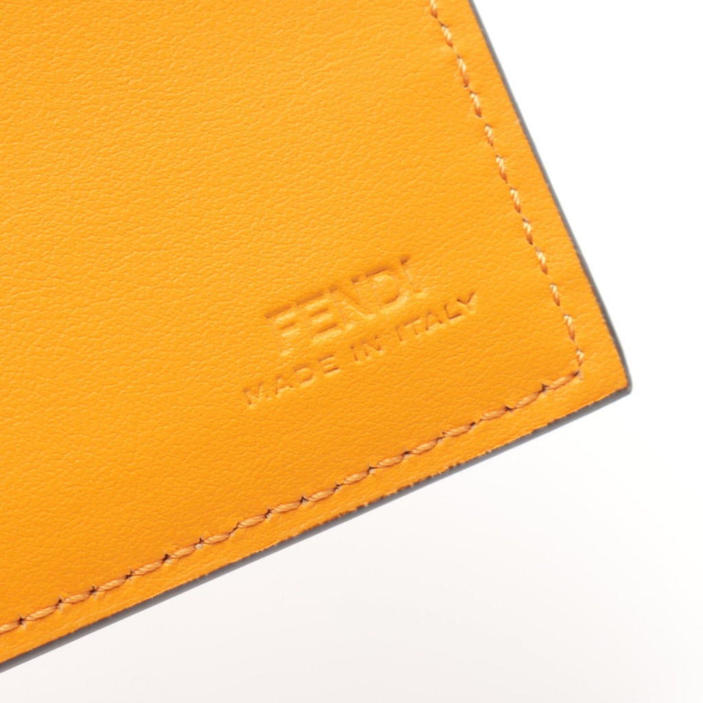 Fendi Leather Bifold Wallet Orange