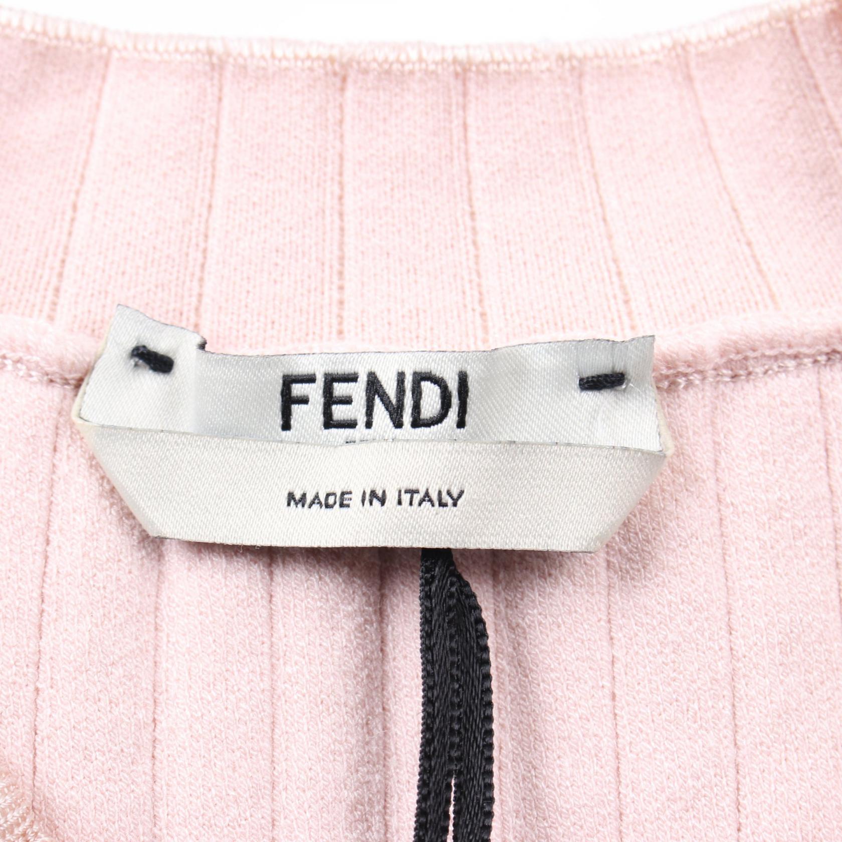 Fendi Rayon Dress Pink FZD863