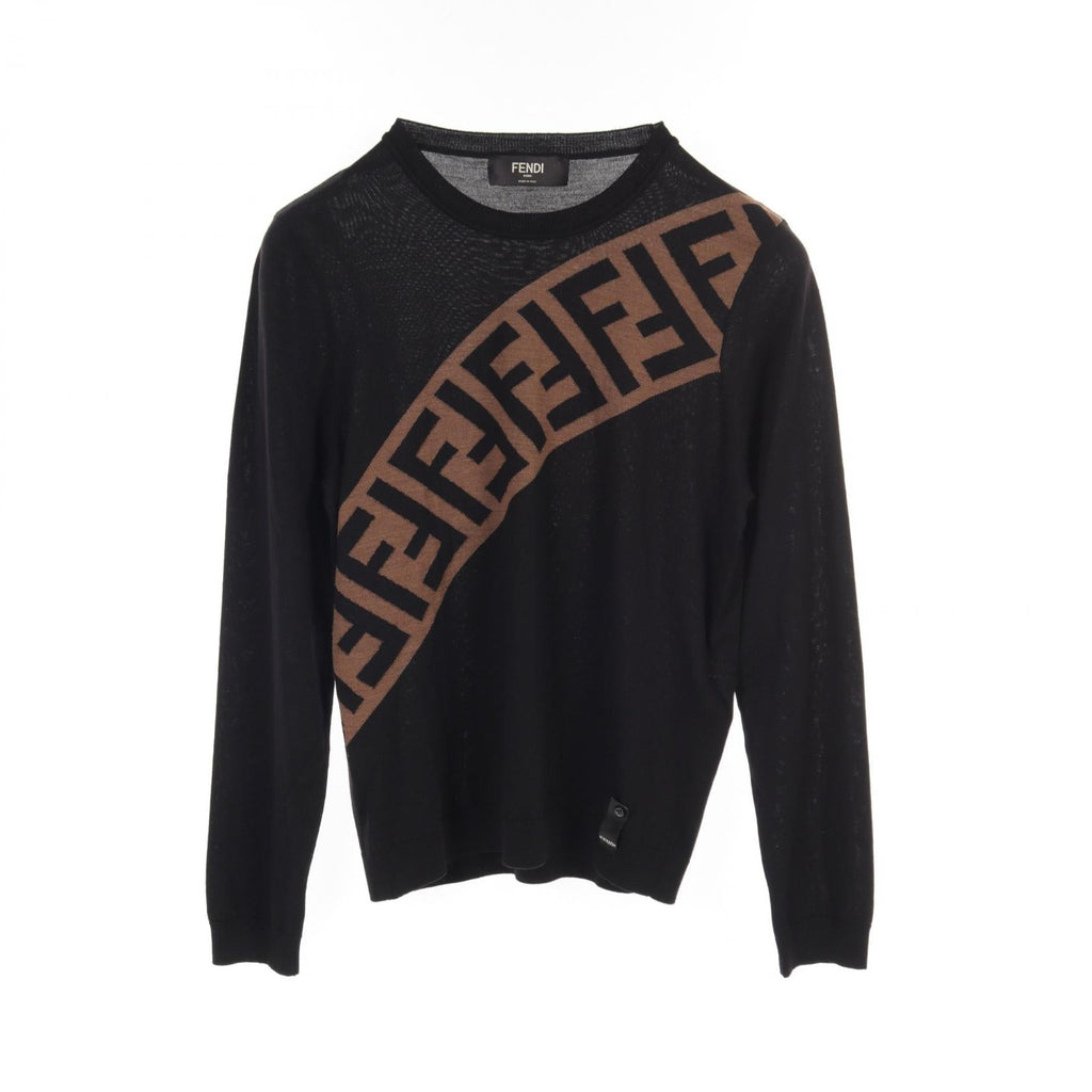 Fendi Zucca Wool Knit Top Black/Brown