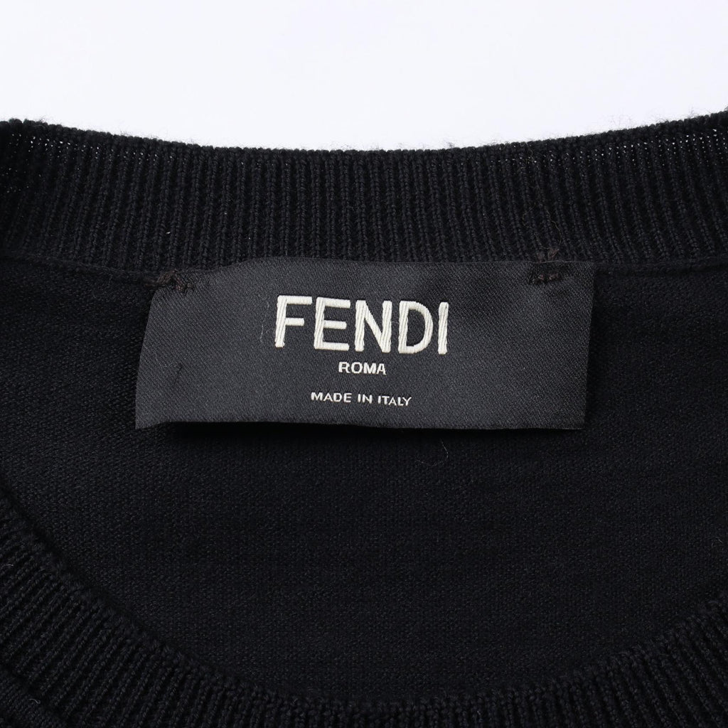 Fendi Zucca Wool Knit Top Black/Brown