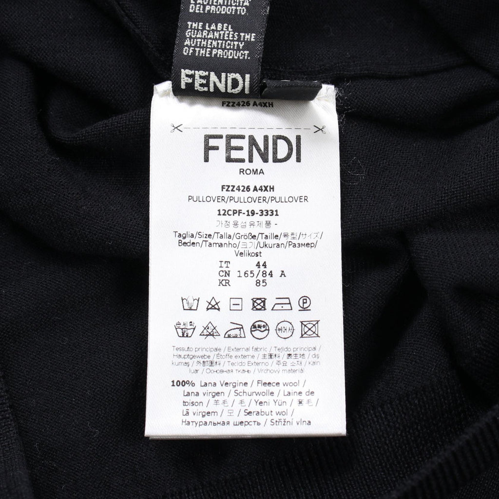 Fendi Zucca Wool Knit Top Black/Brown
