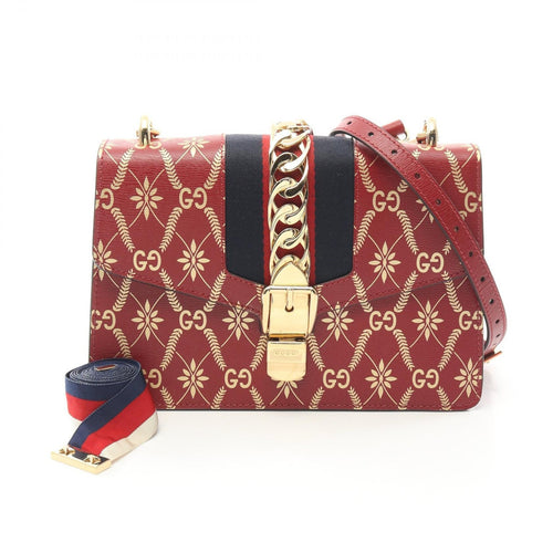 Gucci Sylvie GG Pattern Leather Shoulder Bag