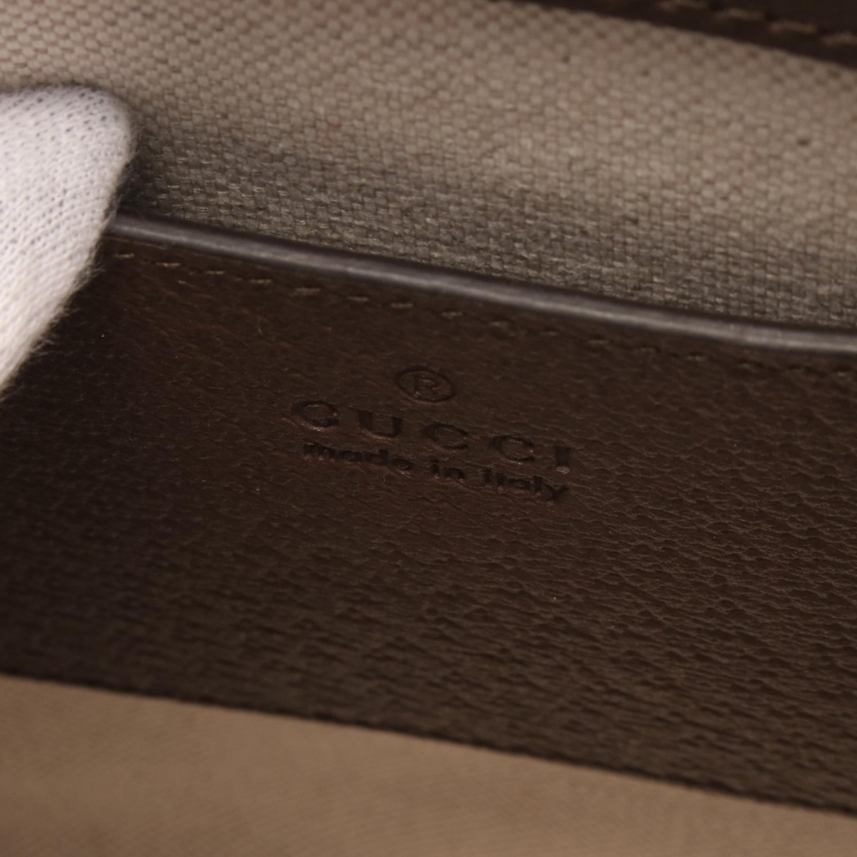 Gucci Jumbo GG Canvas Leather Tote Bag