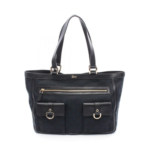 Gucci Abbey GG Canvas Tote Bag Canvas Leather