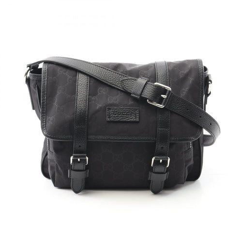 Gucci GG Nylon Shoulder Bag Nylon Leather Shoulder Bag