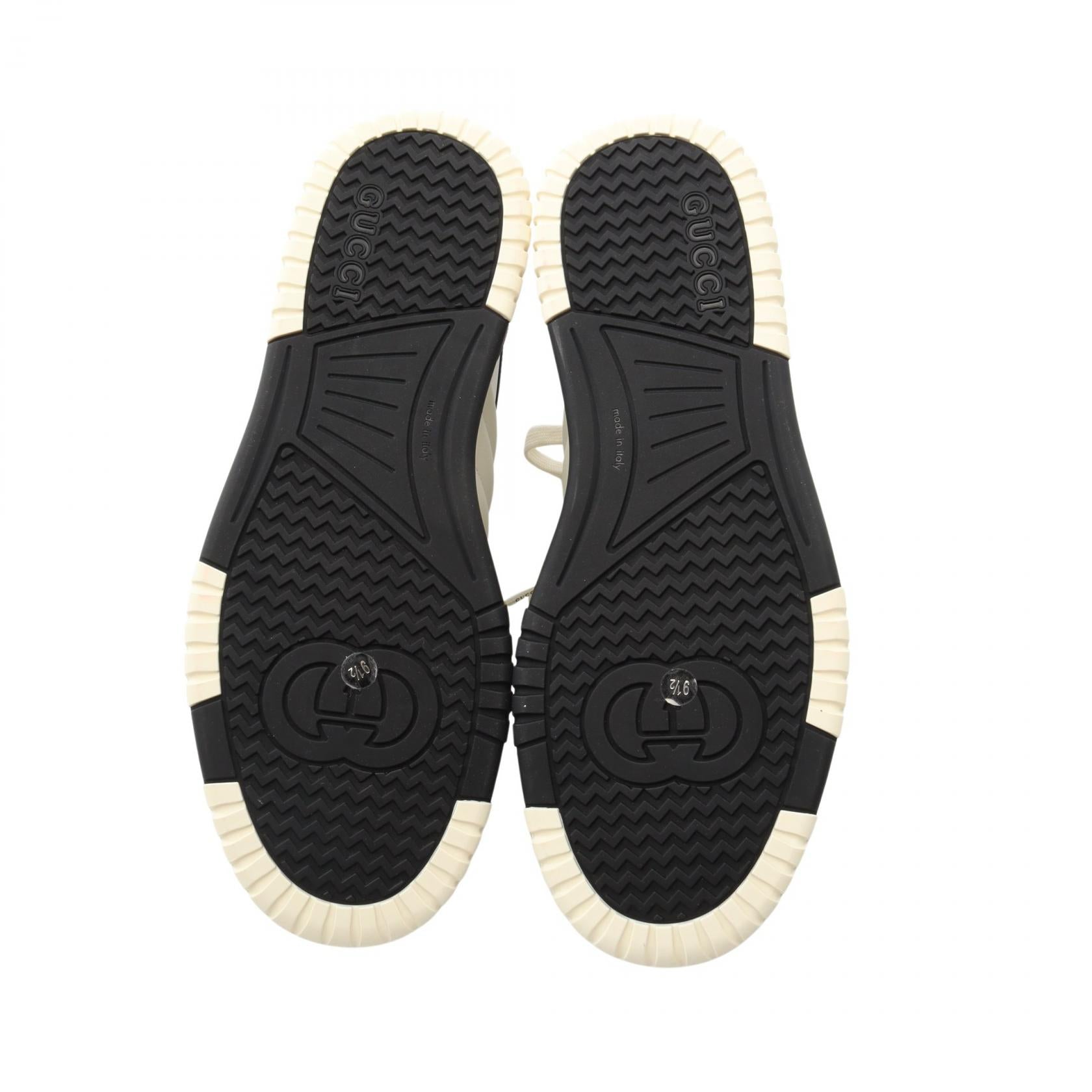 Gucci Re-Web Leather Fabric Sneakers