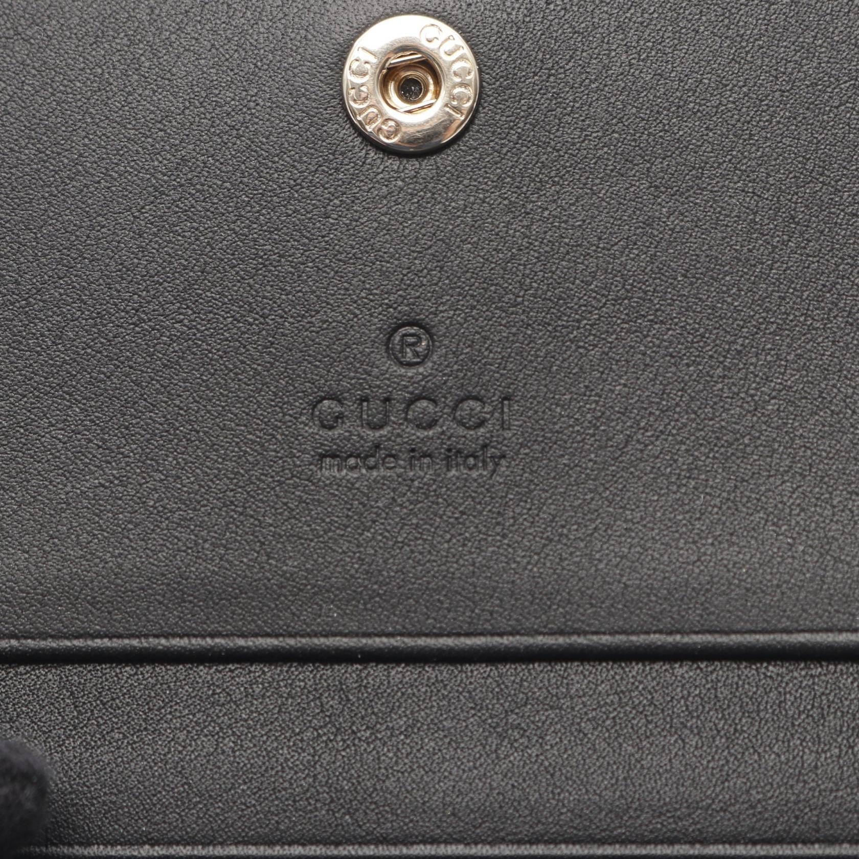 Gucci GG Emblem Leather PVC Wallet