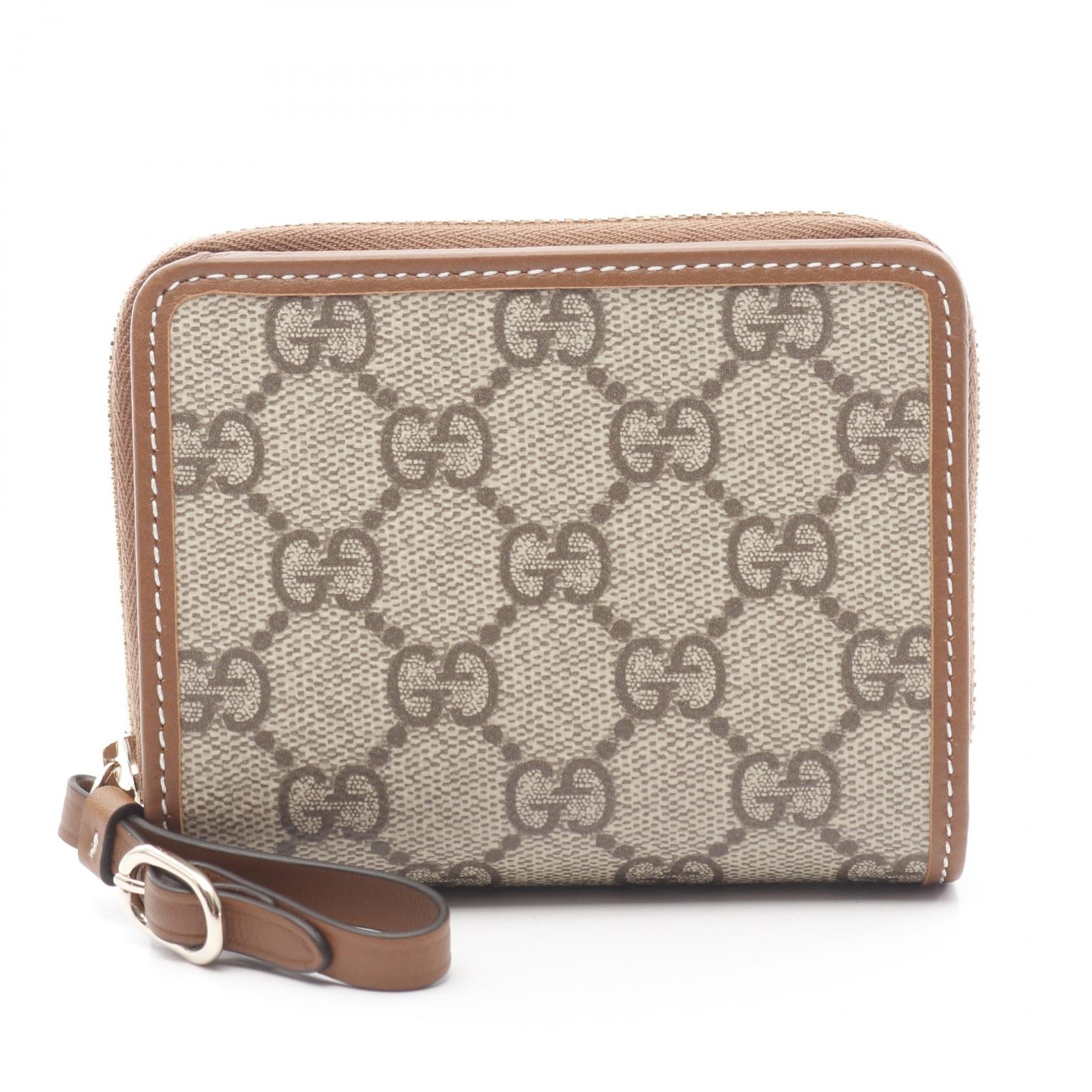 Gucci GG Emblem Leather PVC Wallet