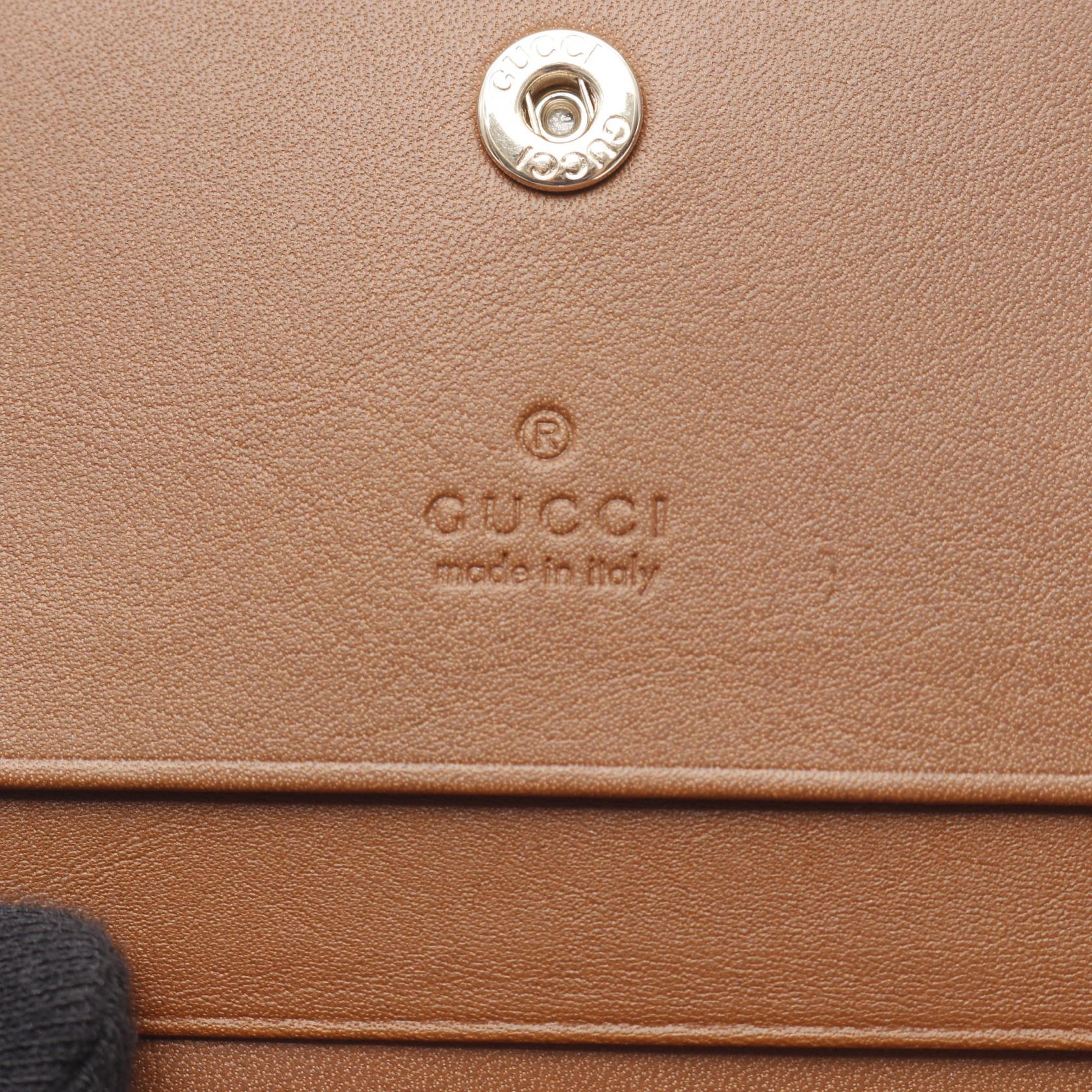 Gucci GG Emblem Leather PVC Wallet