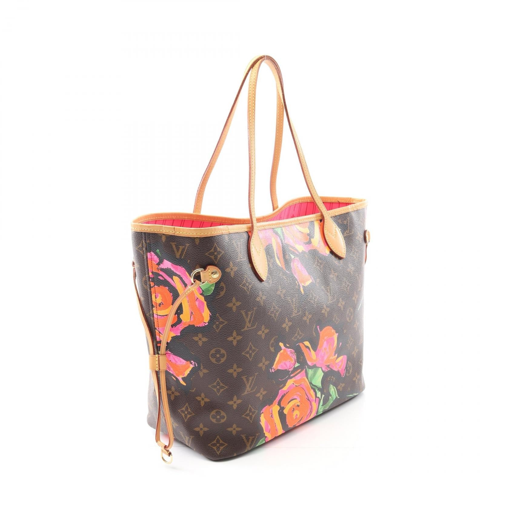 Louis Vuitton Neverfull MM Monogram Rose Coated Canvas Tote Bag