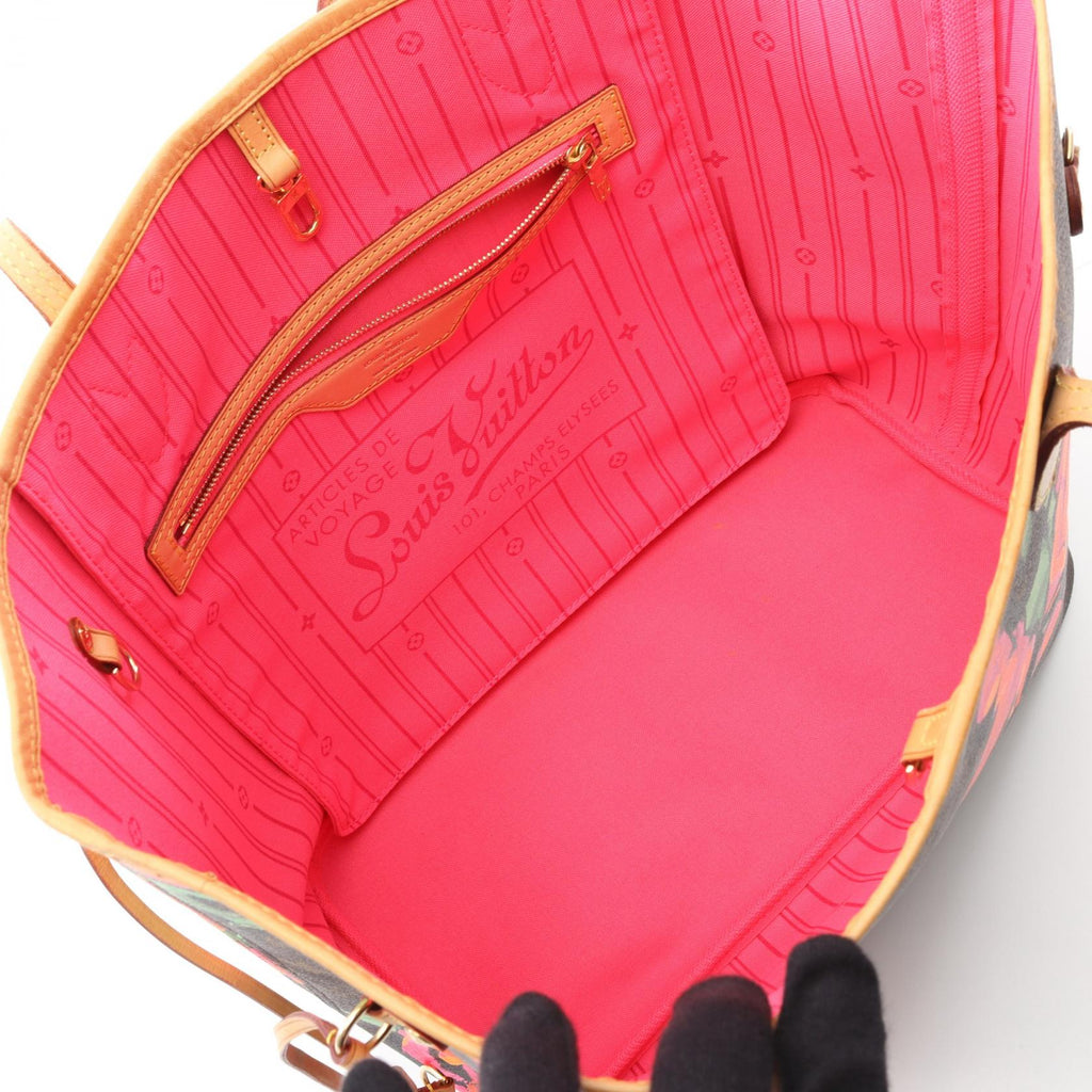 Louis Vuitton Neverfull MM Monogram Rose Coated Canvas Tote Bag