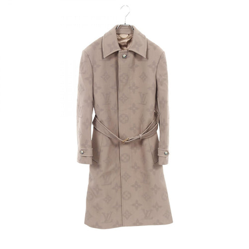 Louis Vuitton Monogram Embroidery Wool Cotton Coat