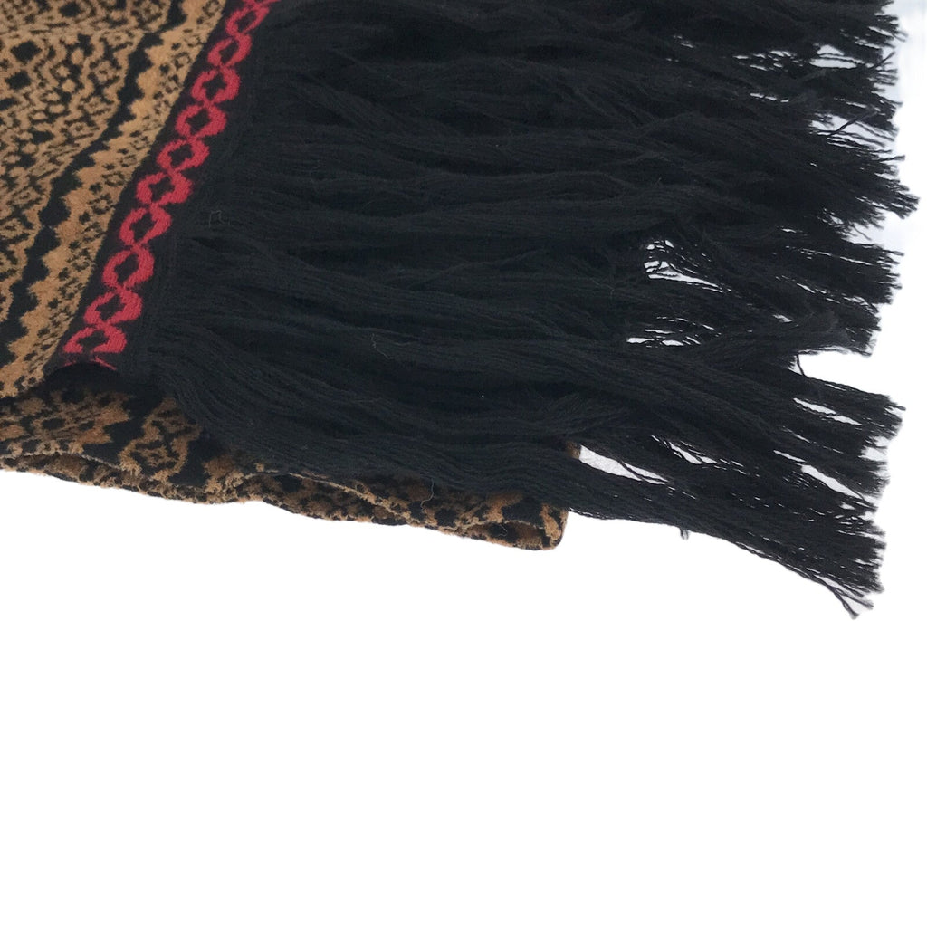Fendi Wool Long Scarf Brown Unisex