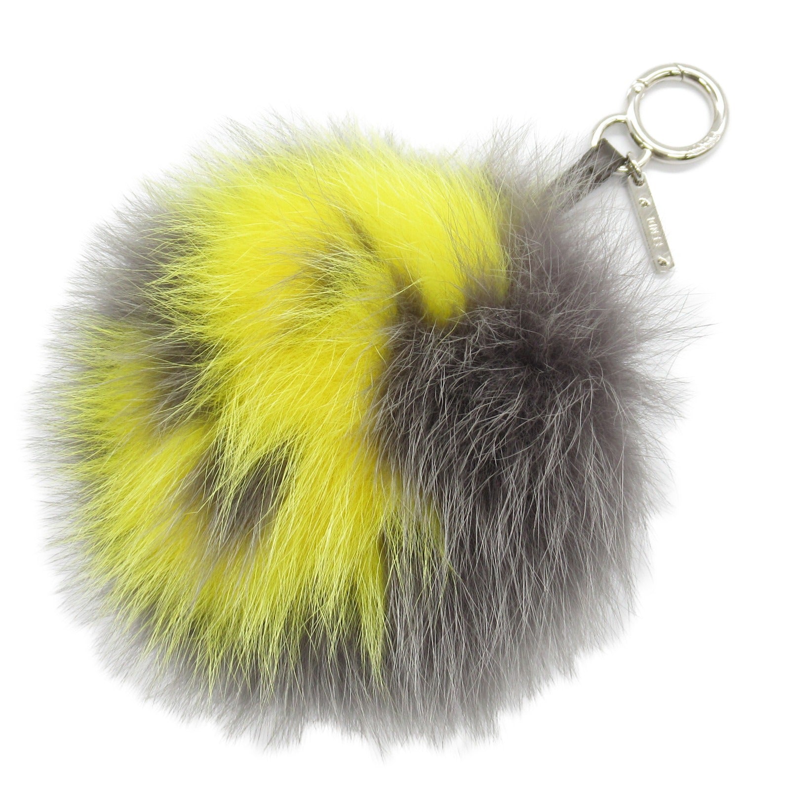 Fendi Fur Charm Accessory Yellow/Gray