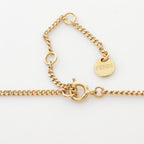Fendi F Logo Necklace Gold Plated Faux Pearl