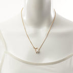 Fendi F Logo Necklace Gold Plated Faux Pearl