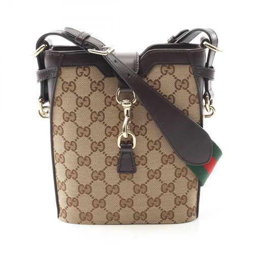 Gucci GG Shadow Canvas Leather Shoulder Bag