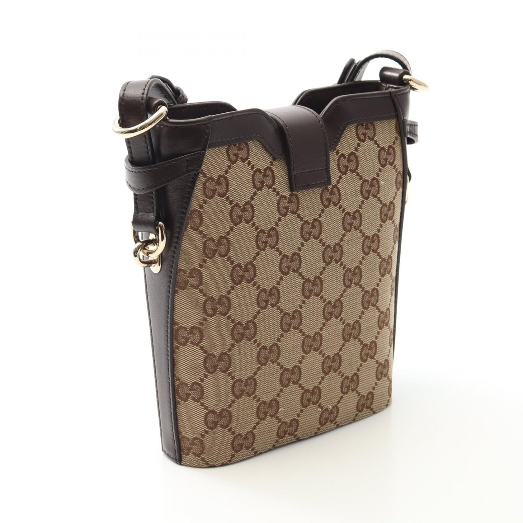 Gucci GG Shadow Canvas Leather Shoulder Bag