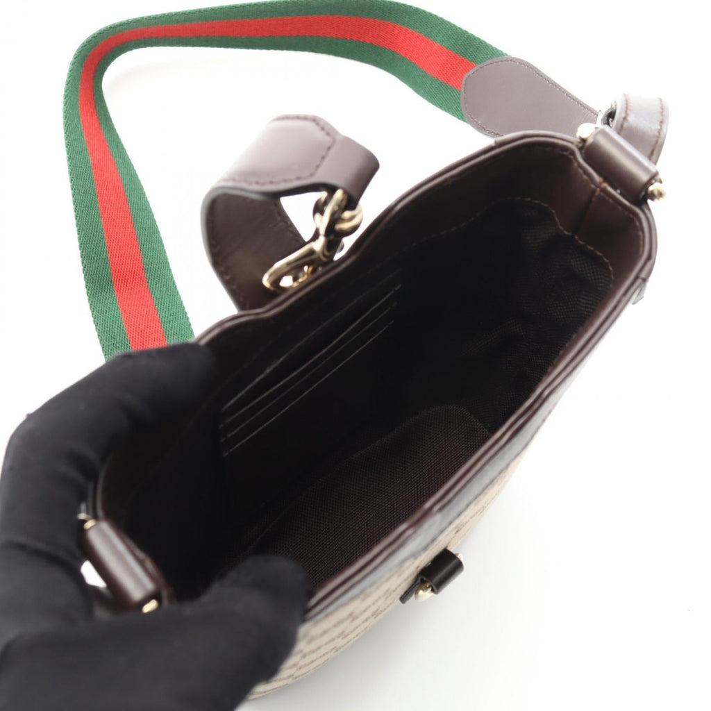 Gucci GG Shadow Canvas Leather Shoulder Bag