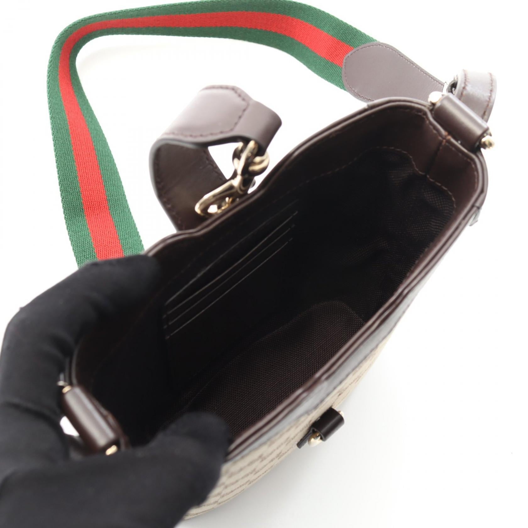 Gucci GG Shadow Canvas Leather Shoulder Bag