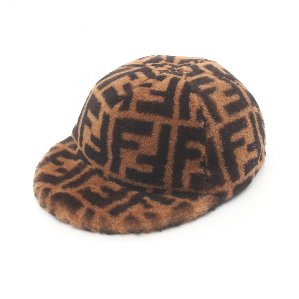 Fendi Wool Cashmere Zucca Cap Hat