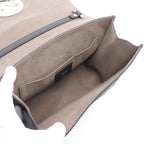 Fendi Leather Kan I F Zucca Handbag Black