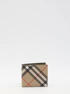 Burberry Check Half Wallet Beige