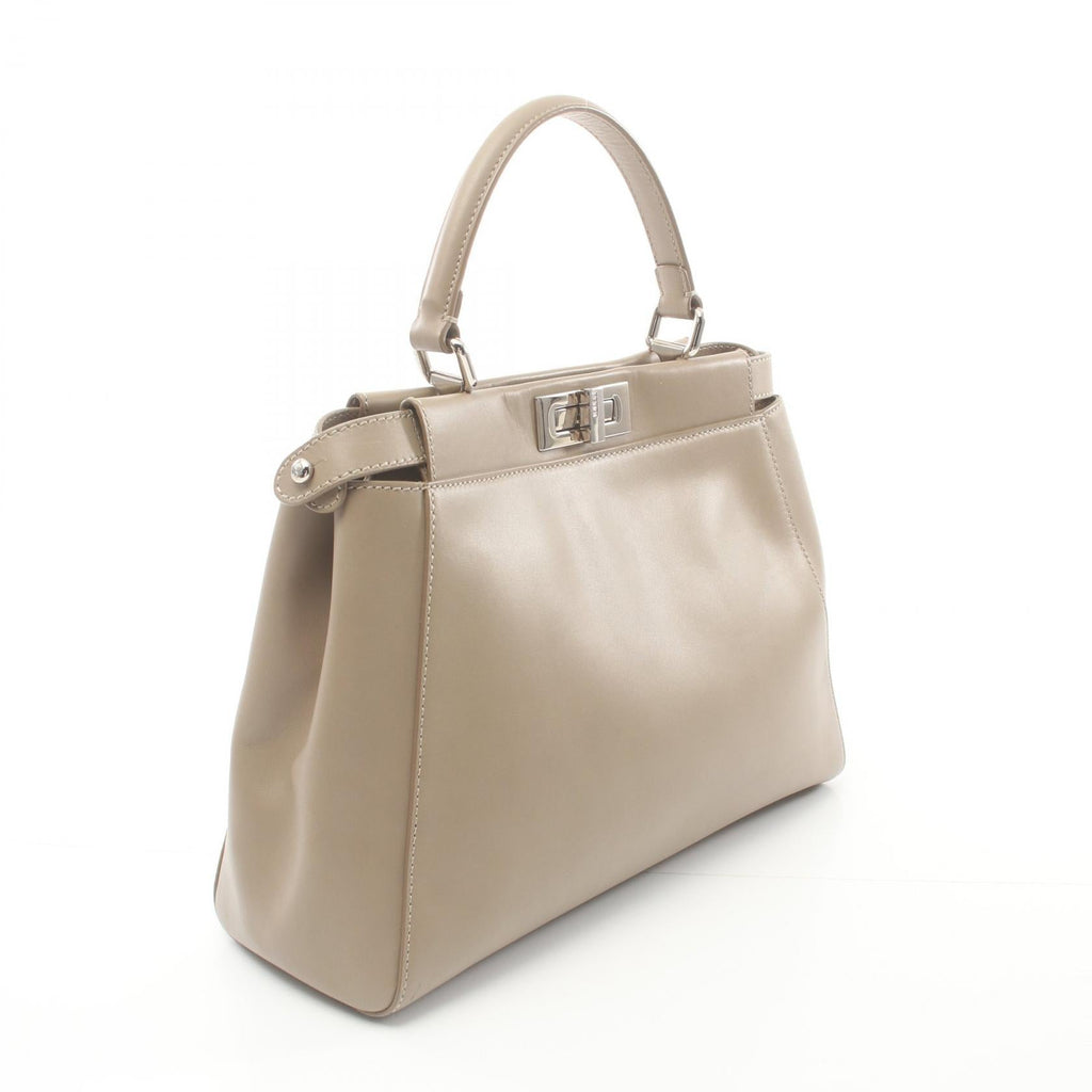 Fendi Peekaboo Leather Handbag Beige