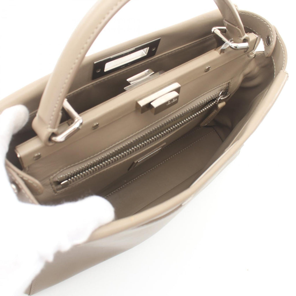 Fendi Peekaboo Leather Handbag Beige