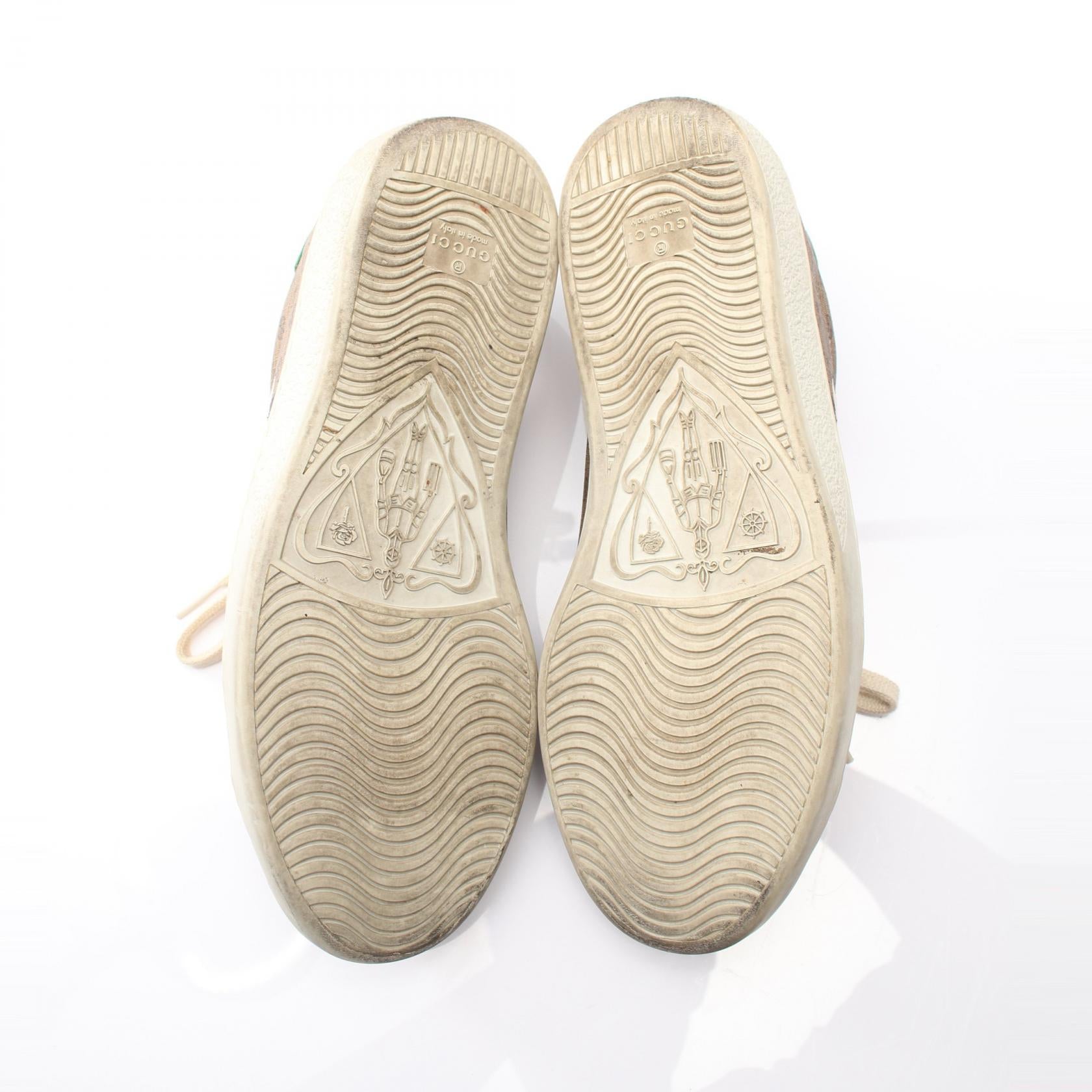 Gucci GUCCI × Disney Ace Micro GG PVC Coated Canvas Leather Sneakers