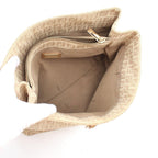 Fendi Zucchino Canvas Leather Tote Bag