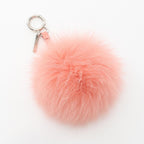 Fendi Leather Fur Charm Pink