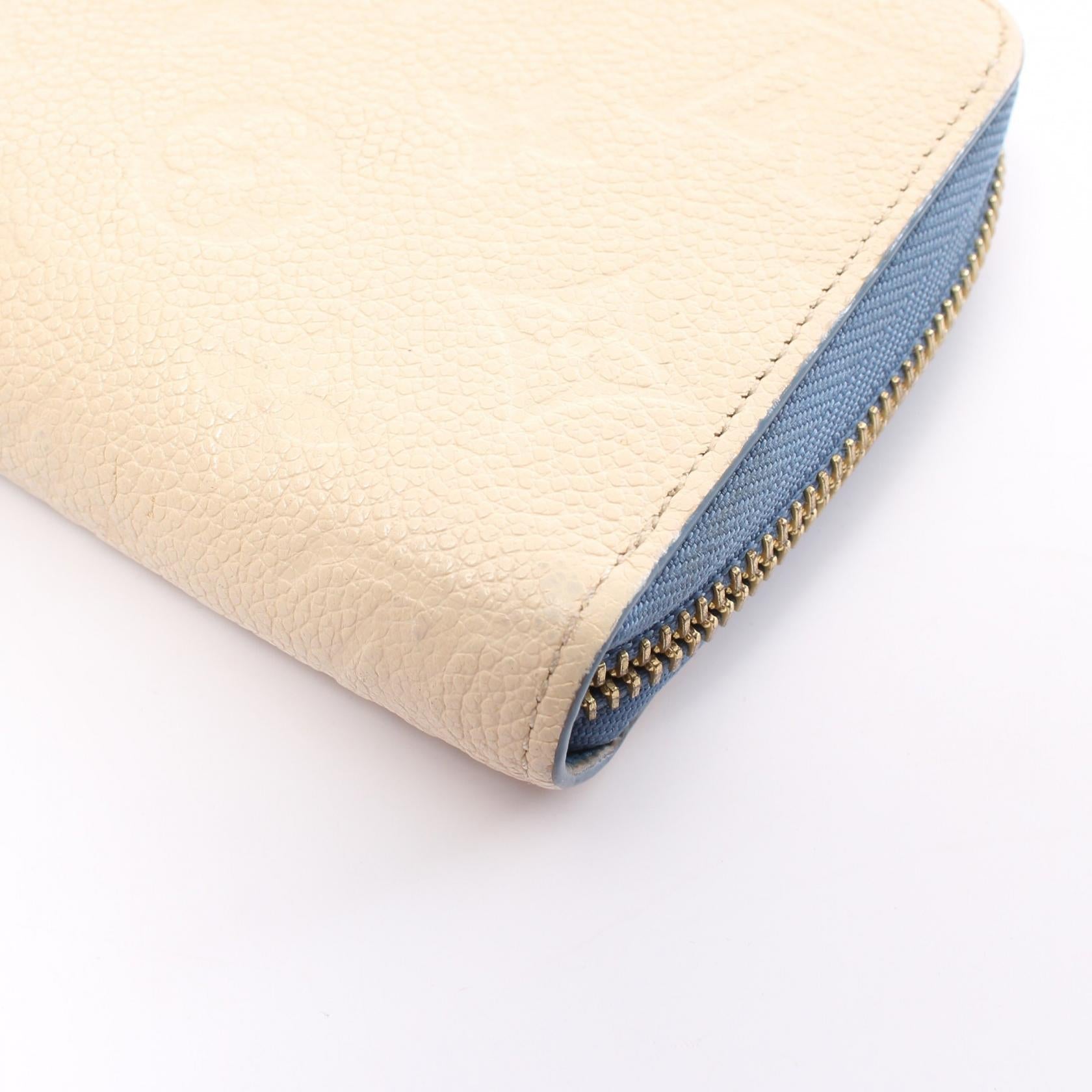 Louis Vuitton Monogram Empreinte ZIppy Wallet  Leather Long Wallet M63925 in New Condition