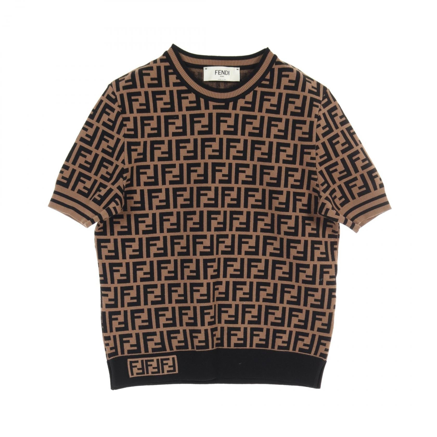 Fendi Zucca Pattern Knit Top Rayon