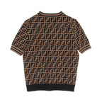 Fendi Zucca Pattern Knit Top Rayon