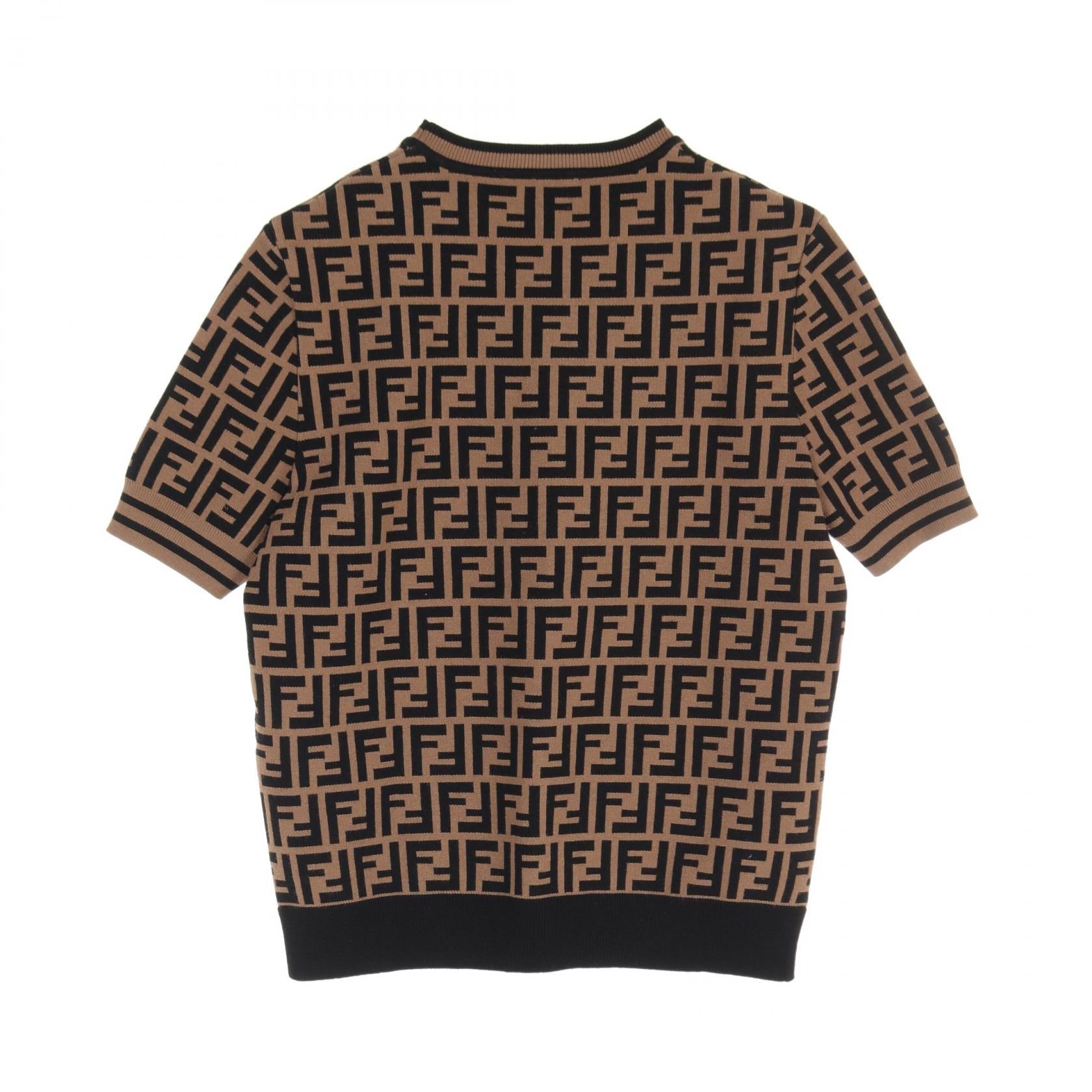 Fendi Zucca Pattern Knit Top Rayon