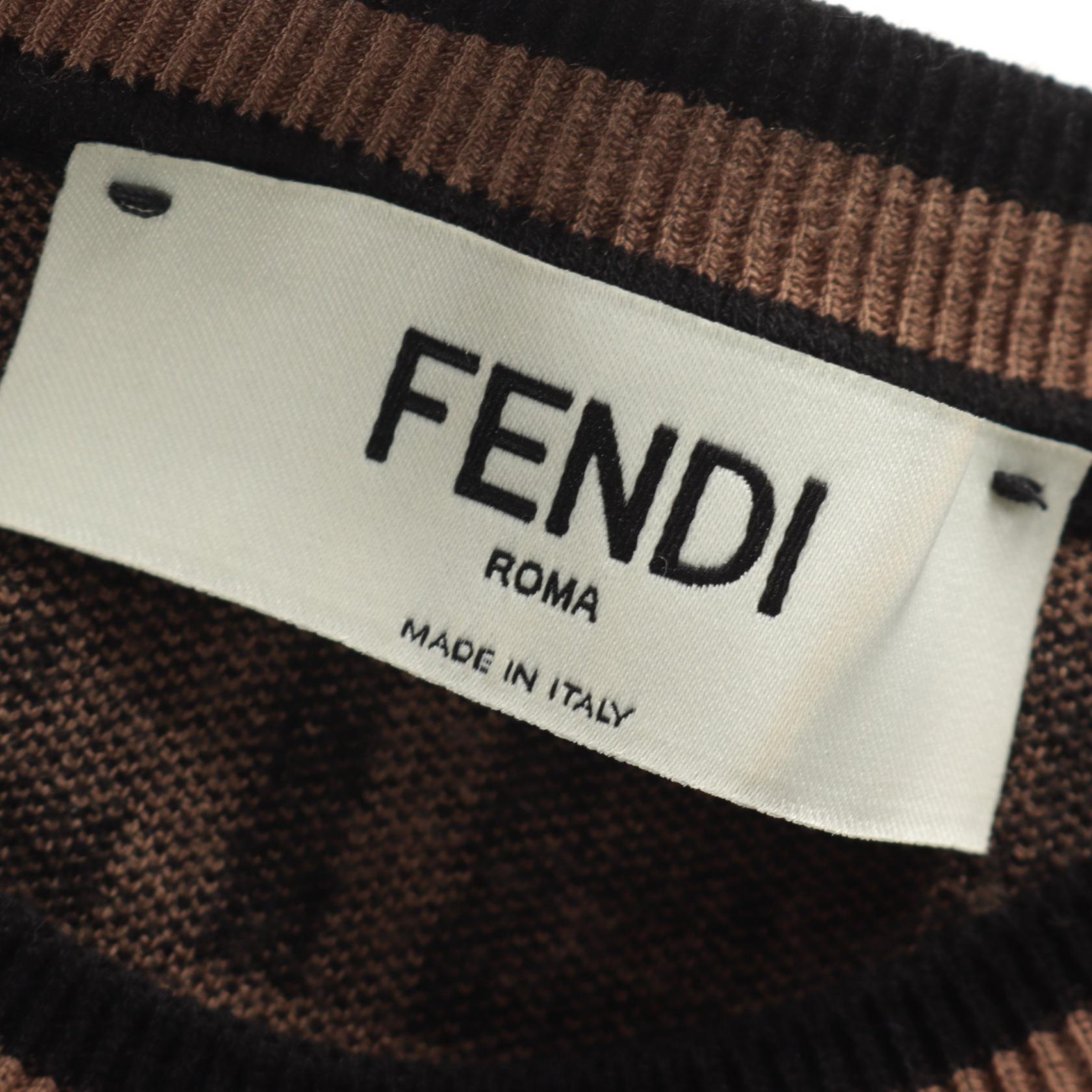 Fendi Zucca Pattern Knit Top Rayon