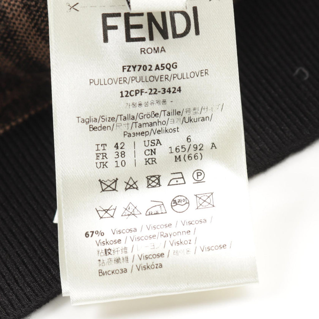 Fendi Zucca Pattern Knit Top Rayon