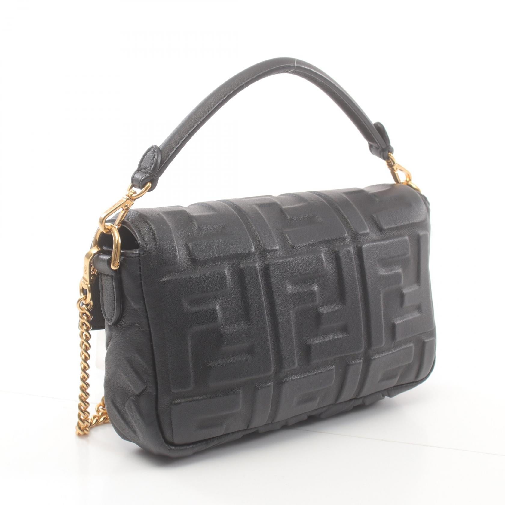 Fendi Leather Mini Baguette Small Handbag 8BS017