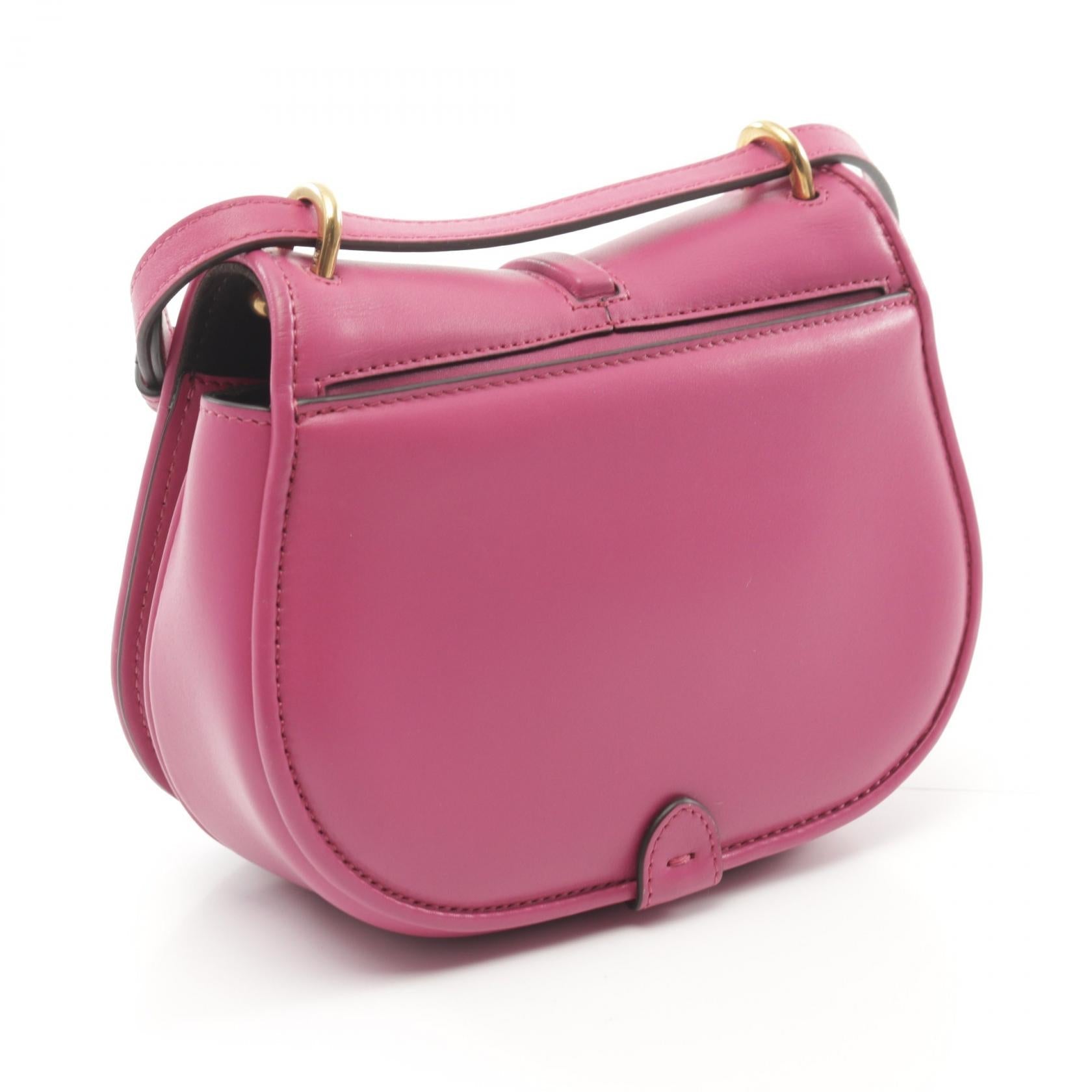 Fendi Small Leather Shoulder Bag Pink