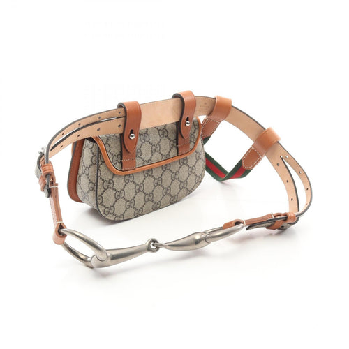 Gucci Bamboo 1947 PVC Coated Canvas Leather 2way Belt Bag