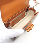 Gucci Bamboo 1947 PVC Coated Canvas Leather 2way Belt Bag