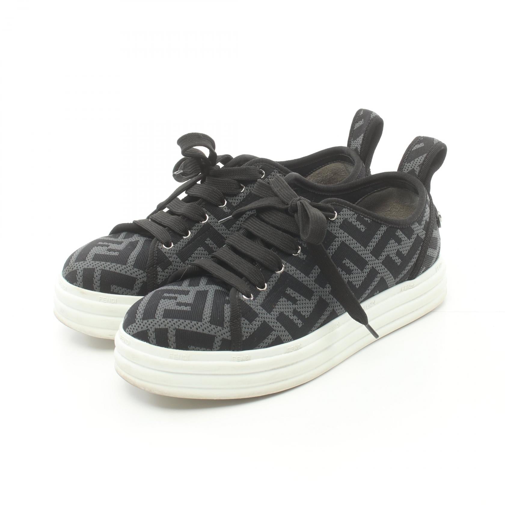 Fendi Zucca Fabric Sneakers Gray/Black