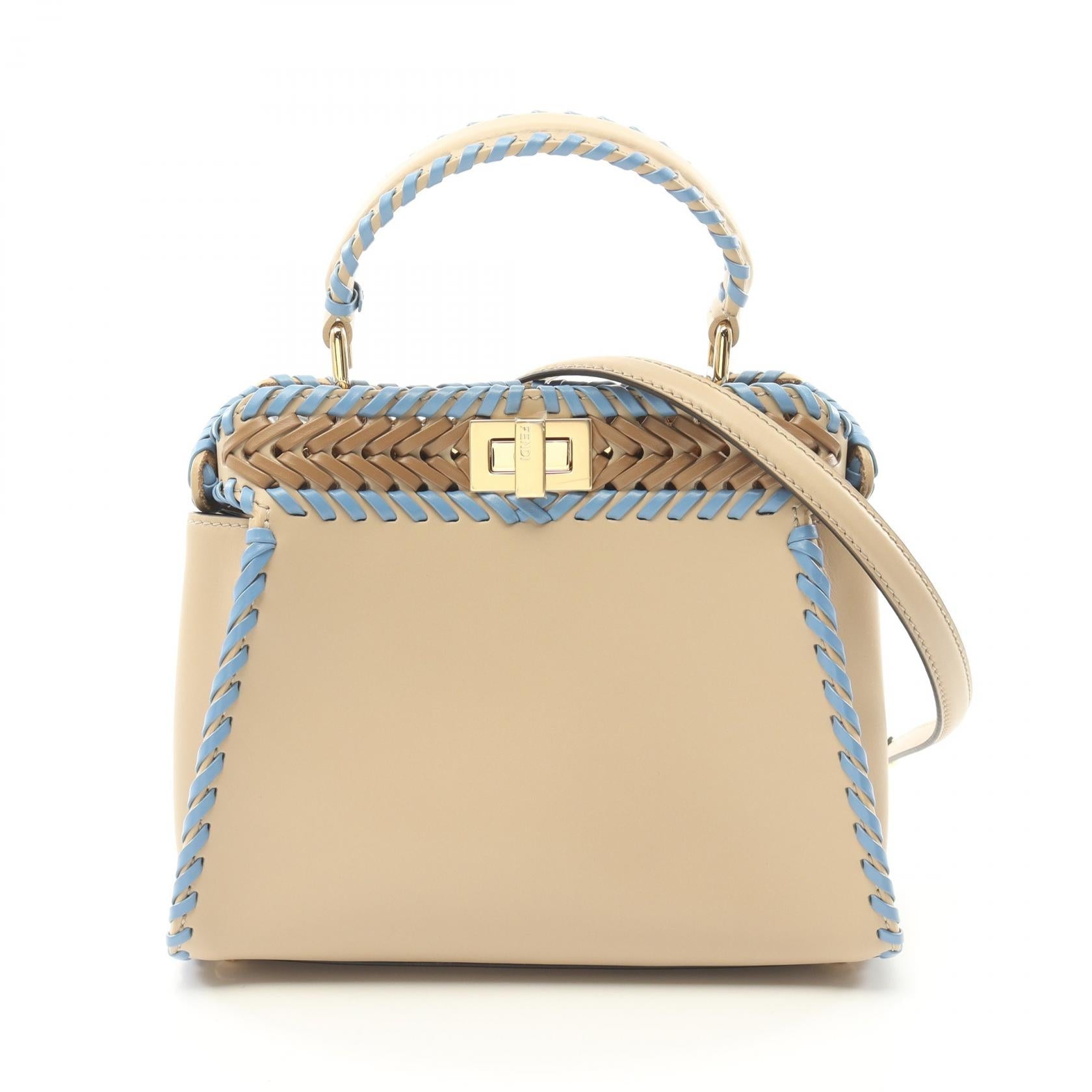 Fendi Mini Peekaboo Leather Handbag 8BN244