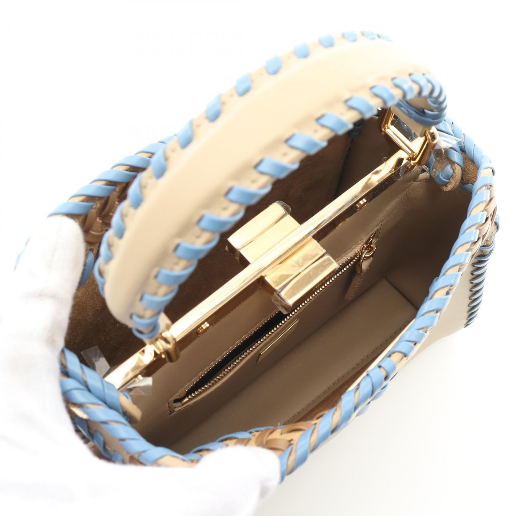 Fendi Mini Peekaboo Leather Handbag 8BN244