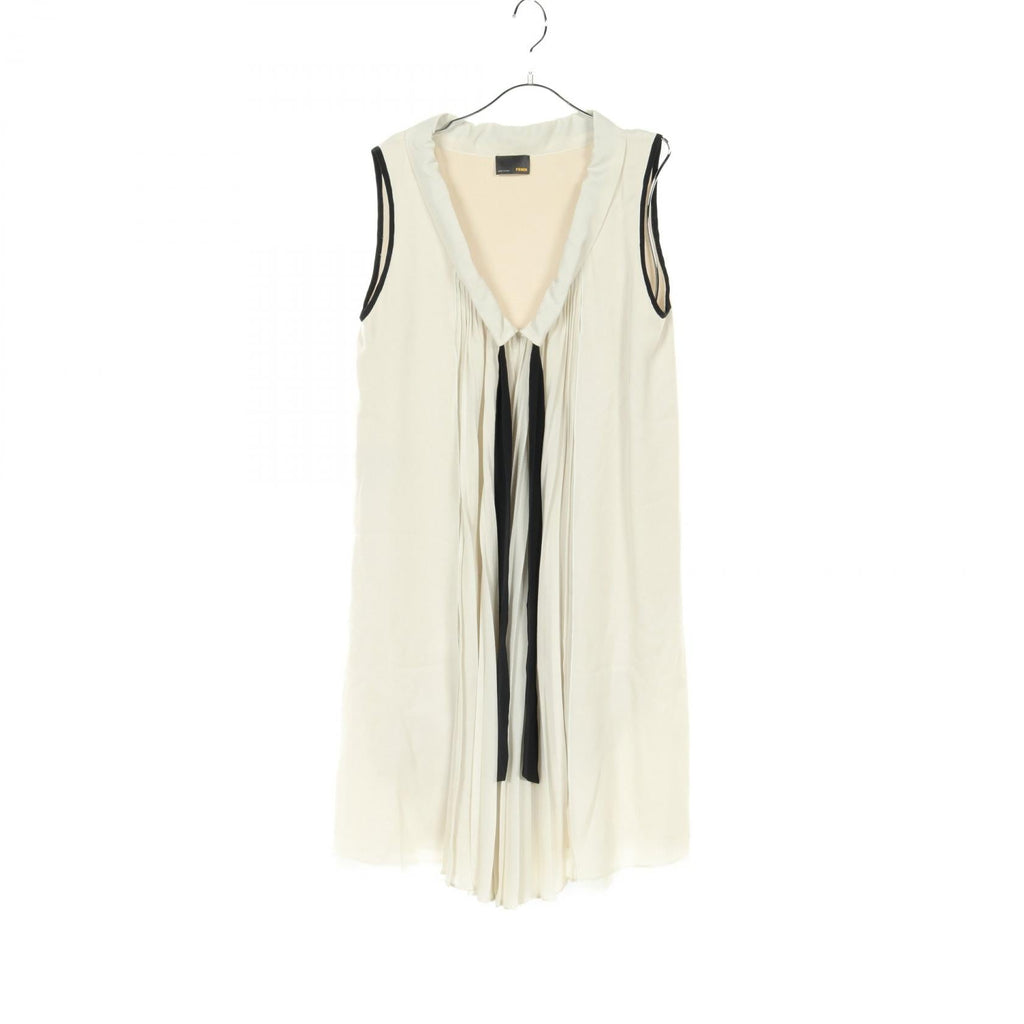 Fendi Silk Dress Ivory/Black FD6238