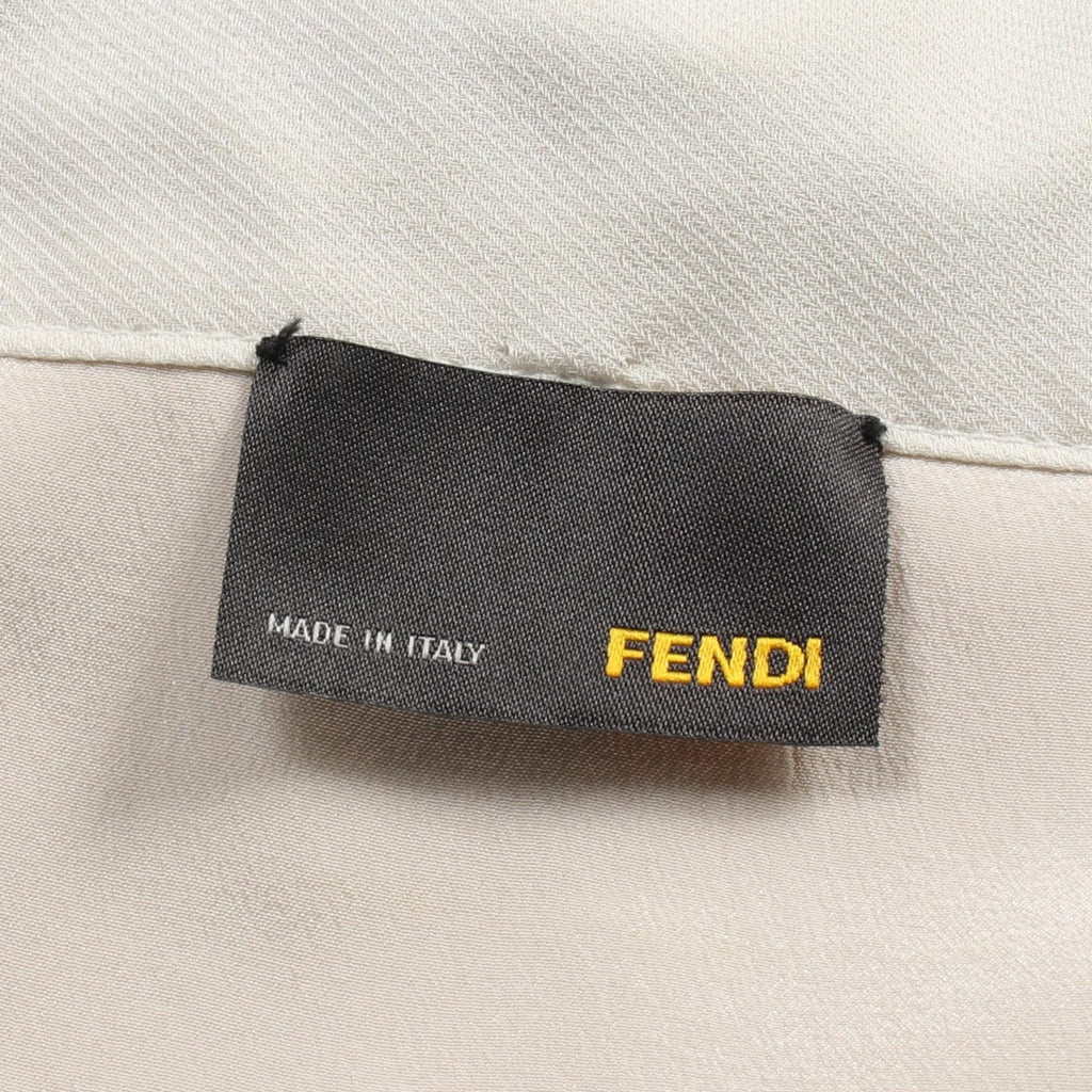 Fendi Silk Dress Ivory/Black FD6238