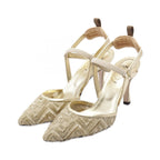 Fendi Colibrì Light Leather Fabric Pumps