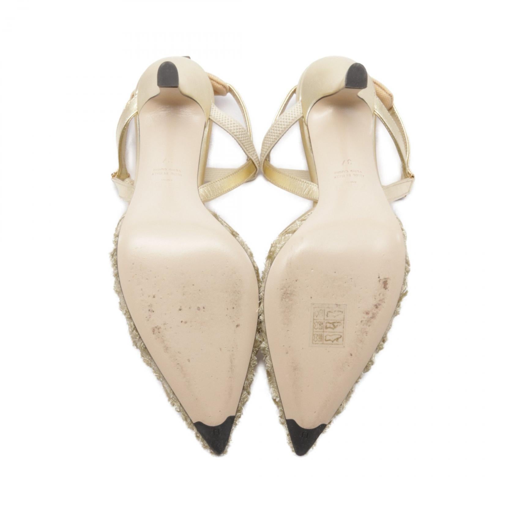 Fendi Colibrì Light Leather Fabric Pumps